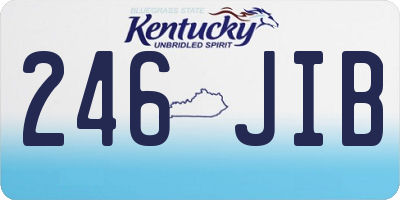 KY license plate 246JIB