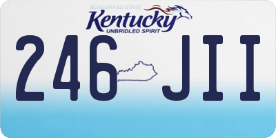 KY license plate 246JII