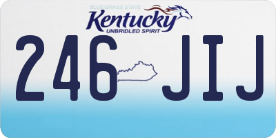 KY license plate 246JIJ