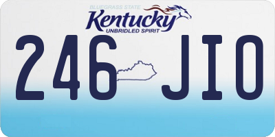 KY license plate 246JIO