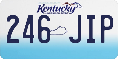 KY license plate 246JIP