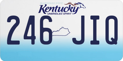 KY license plate 246JIQ