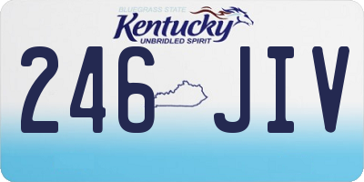 KY license plate 246JIV