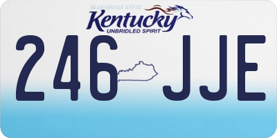 KY license plate 246JJE