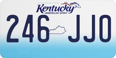 KY license plate 246JJO