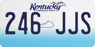 KY license plate 246JJS