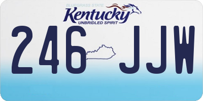 KY license plate 246JJW