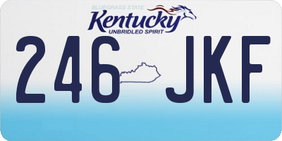 KY license plate 246JKF
