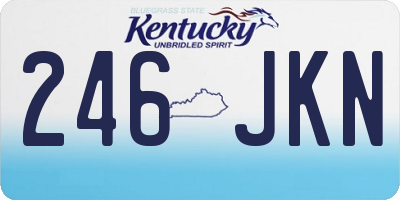 KY license plate 246JKN