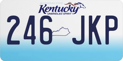 KY license plate 246JKP