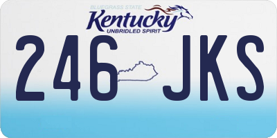 KY license plate 246JKS