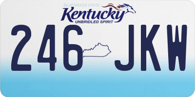 KY license plate 246JKW