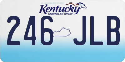 KY license plate 246JLB