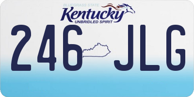 KY license plate 246JLG