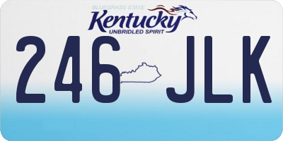 KY license plate 246JLK