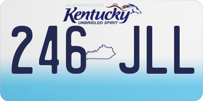 KY license plate 246JLL