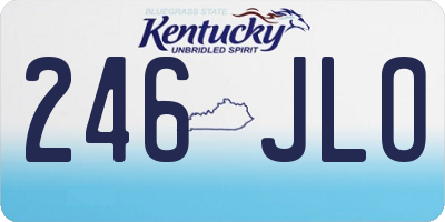 KY license plate 246JLO