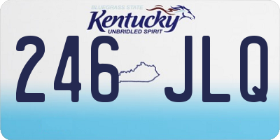 KY license plate 246JLQ