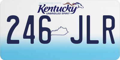 KY license plate 246JLR