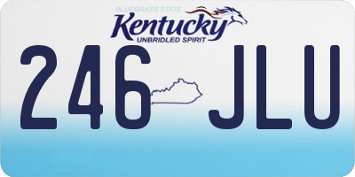 KY license plate 246JLU