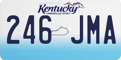 KY license plate 246JMA