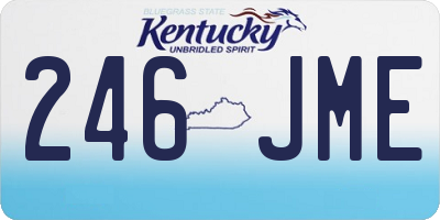 KY license plate 246JME