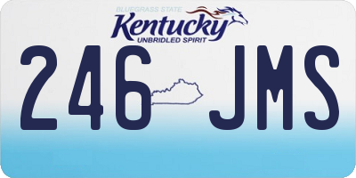 KY license plate 246JMS