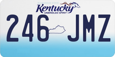 KY license plate 246JMZ