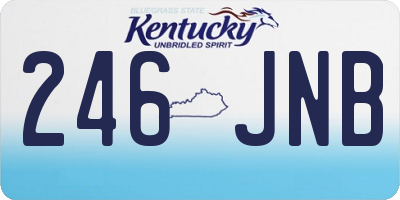 KY license plate 246JNB