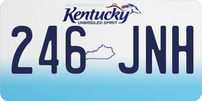 KY license plate 246JNH