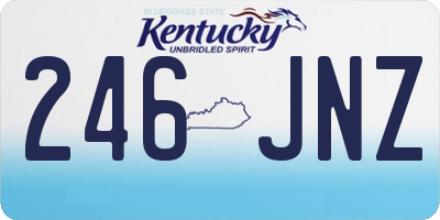 KY license plate 246JNZ