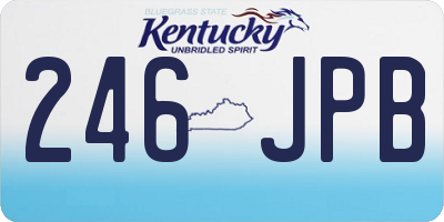 KY license plate 246JPB