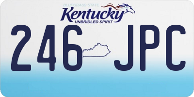 KY license plate 246JPC