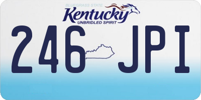 KY license plate 246JPI
