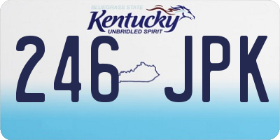 KY license plate 246JPK