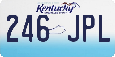 KY license plate 246JPL