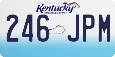 KY license plate 246JPM