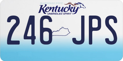 KY license plate 246JPS