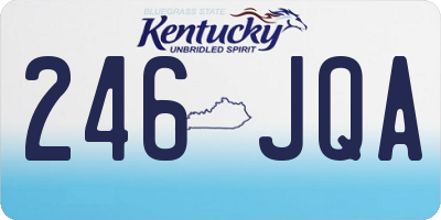 KY license plate 246JQA