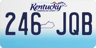 KY license plate 246JQB