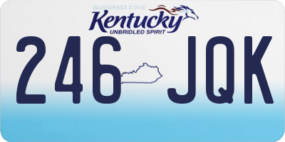 KY license plate 246JQK