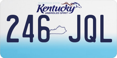 KY license plate 246JQL