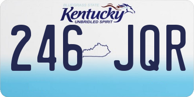 KY license plate 246JQR