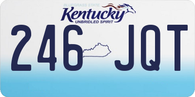 KY license plate 246JQT