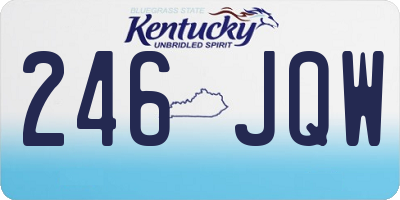 KY license plate 246JQW