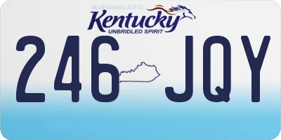 KY license plate 246JQY
