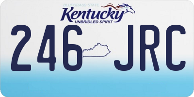 KY license plate 246JRC