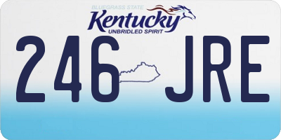 KY license plate 246JRE