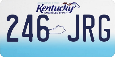 KY license plate 246JRG