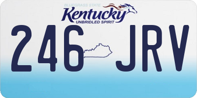 KY license plate 246JRV